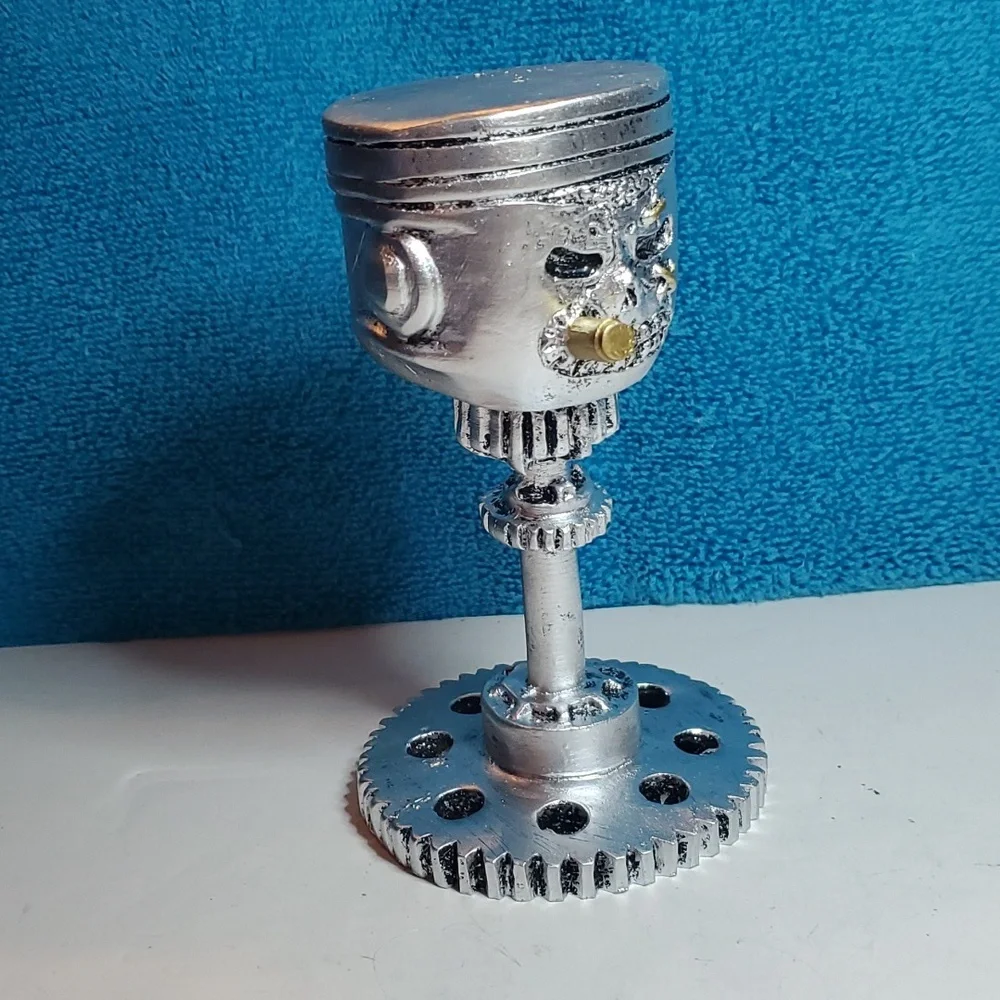 NEW Piston Man Art Deco Statue with Gear Body - Picture 6 of 8